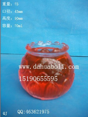70ml蓮花玻璃燭臺