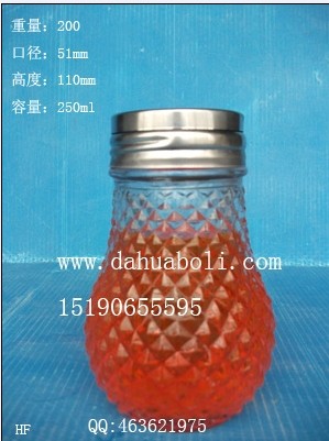 250ml菱形玻璃調料壺
