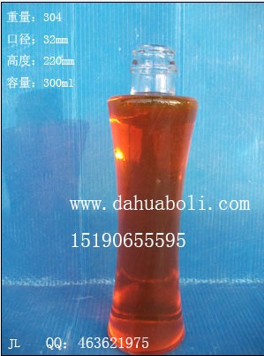300ml細(xì)腰麻油玻璃瓶