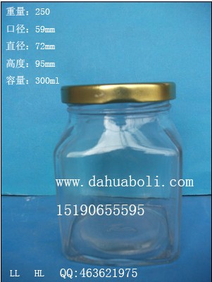 300ml方形麻辣醬玻璃瓶