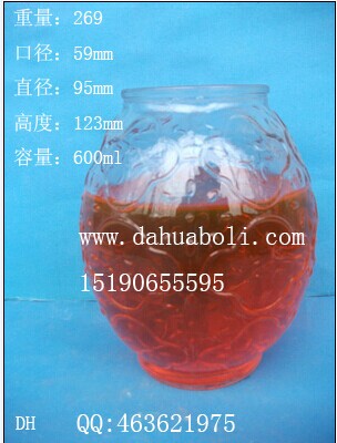 600ml玻璃出口燭臺