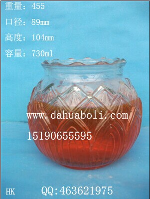 730ml蓮花玻璃燭臺