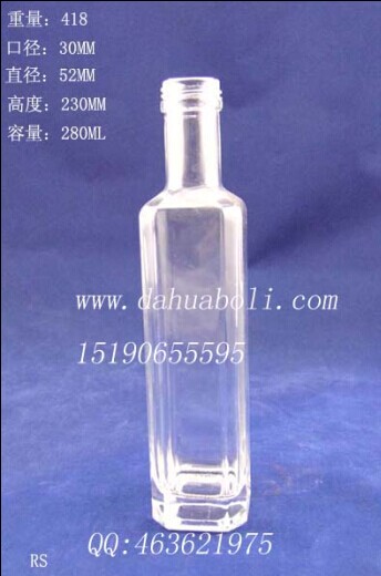 280ml晶白料厚底方形橄欖油瓶