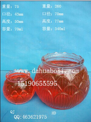 蓮花工藝玻璃燭臺