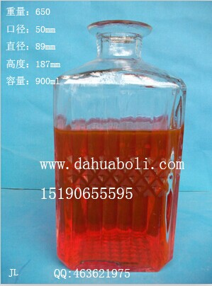 900ml高檔方形出口酒瓶
