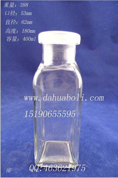 400ml方形酸奶玻璃瓶