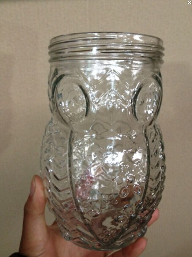 600g貓頭鷹玻璃儲物罐