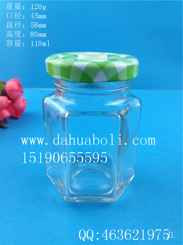 100ml六棱蜂蜜玻璃瓶