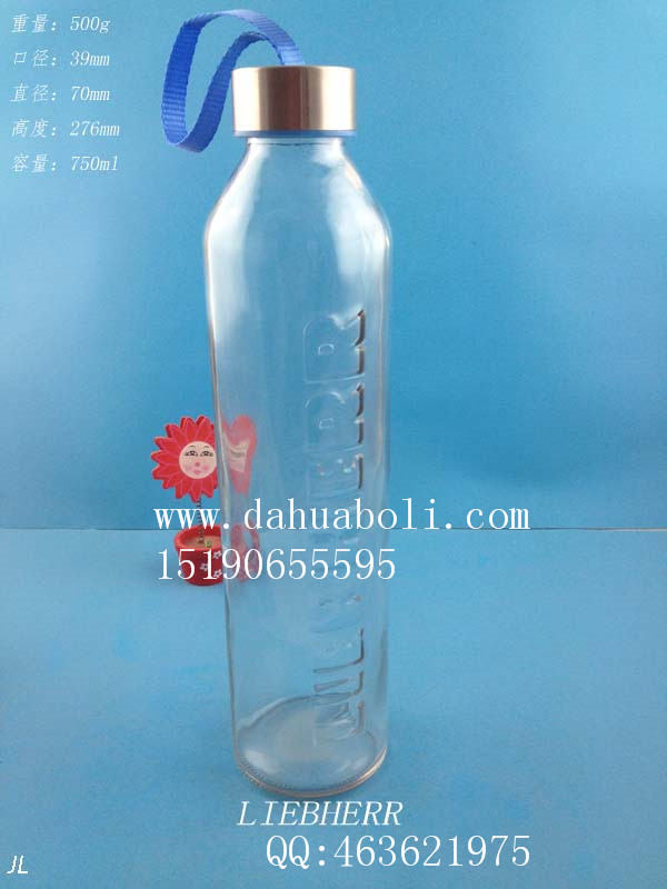 750ml出口玻璃手提玻璃杯