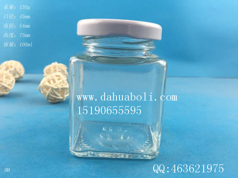 100ml方形麻辣醬玻璃瓶