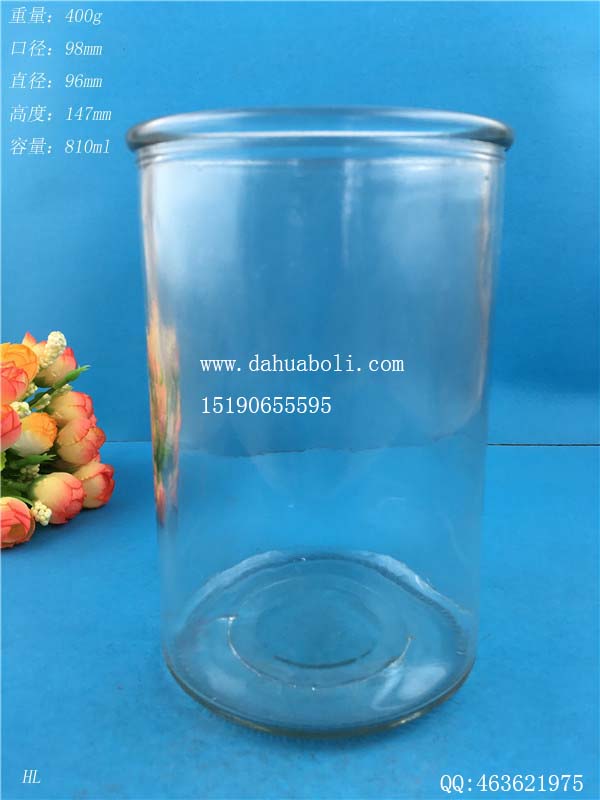 800ml直筒玻璃燭臺