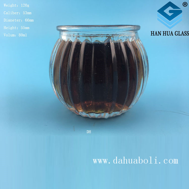 80ml南瓜玻璃燭臺