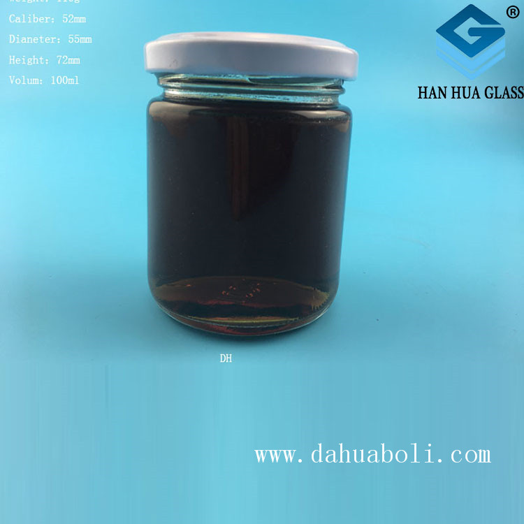 100ml圓形醬菜玻璃瓶