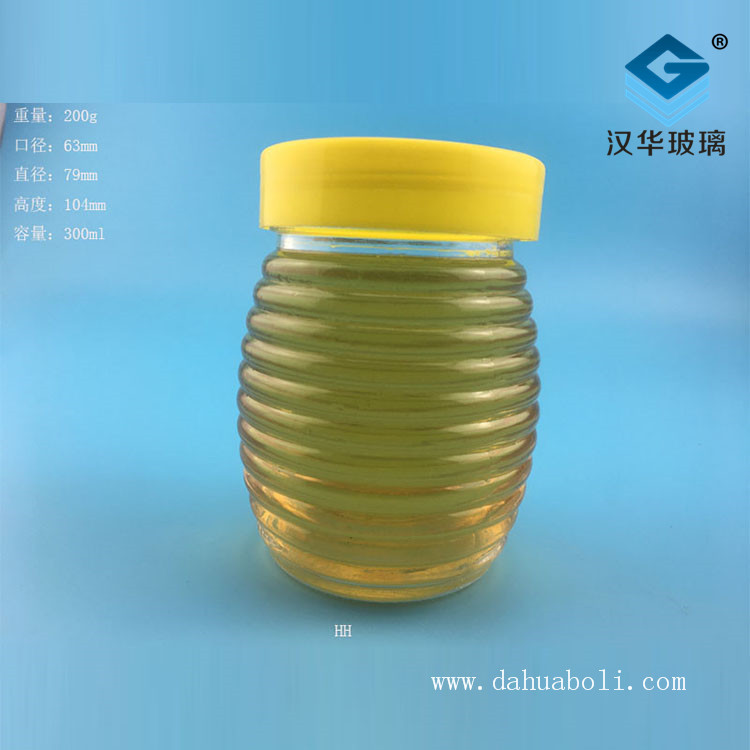 300ml螺紋蜂蜜玻璃瓶