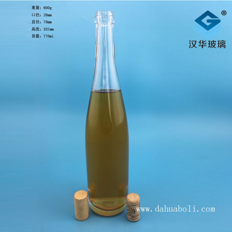 750ml威士忌玻璃酒瓶