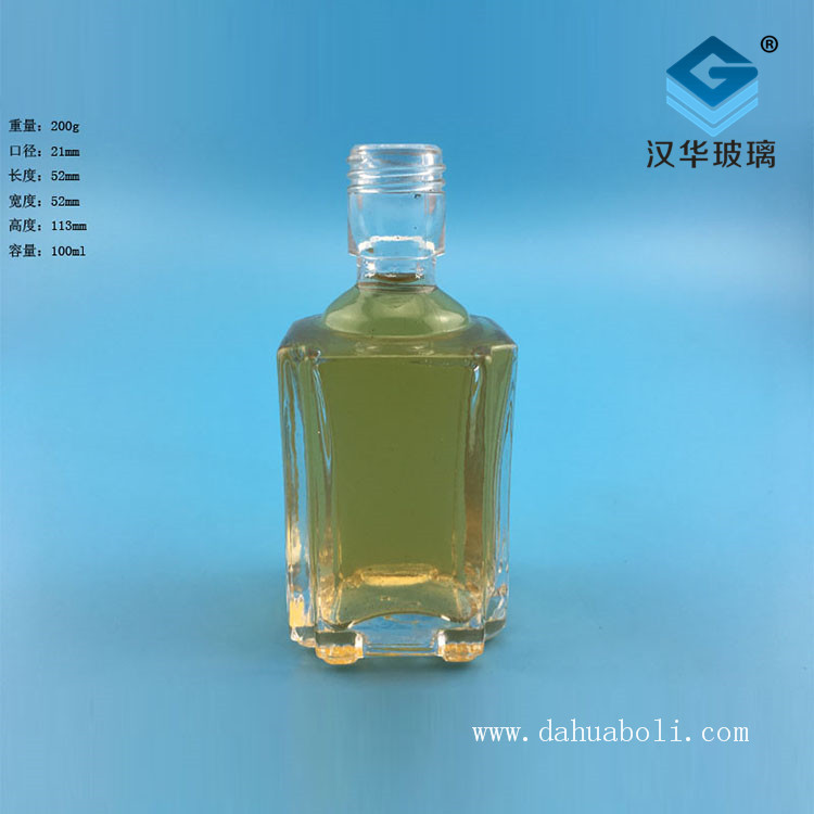 100ml方形玻璃酒瓶