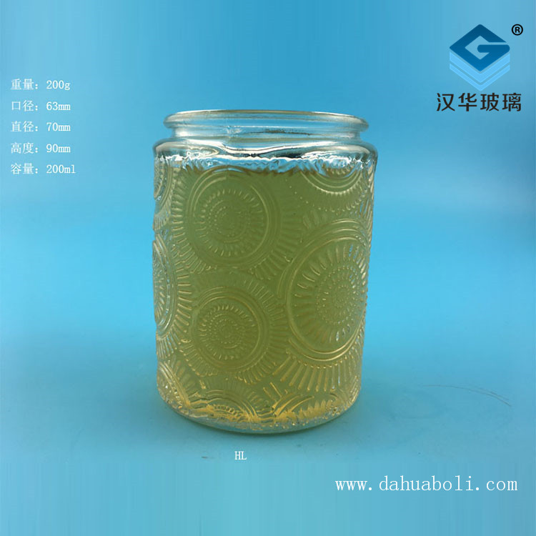 200ml太陽花玻璃燭臺