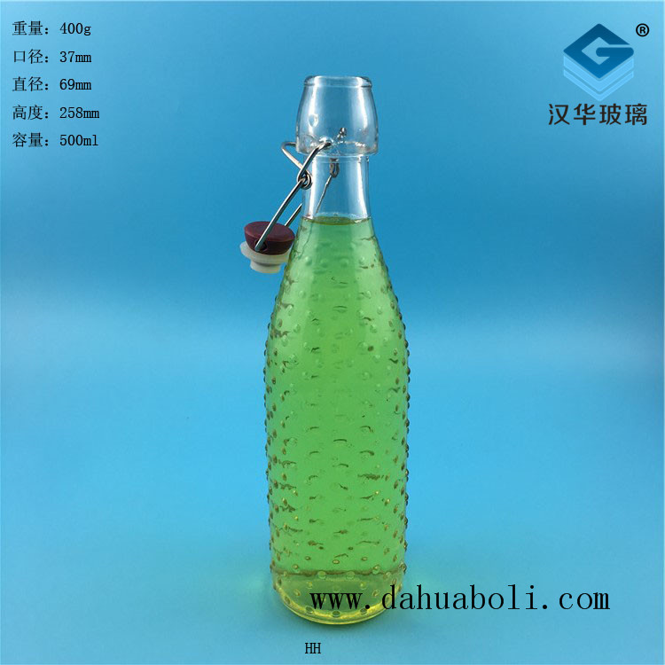 500ml卡扣玻璃飲料瓶