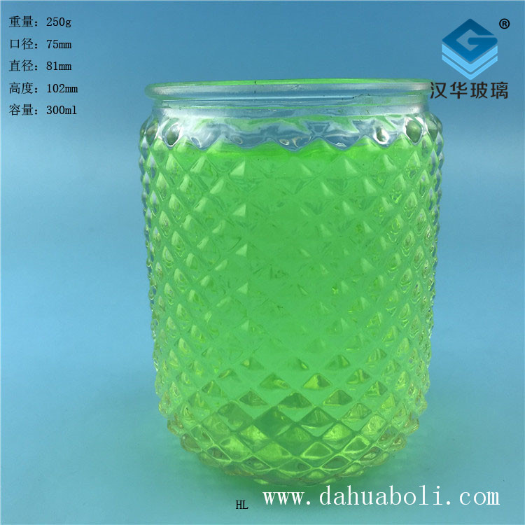 300ml菱形玻璃燭臺