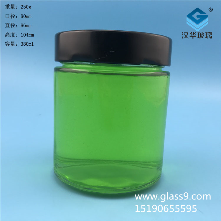 380ml矮款高蓋果醬玻璃瓶