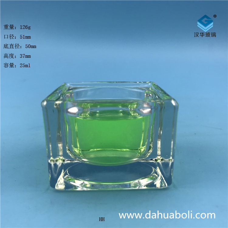 25ml方形蠟燭玻璃杯