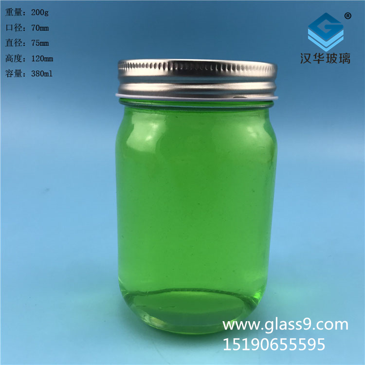 380ml方圓蜂蜜玻璃瓶