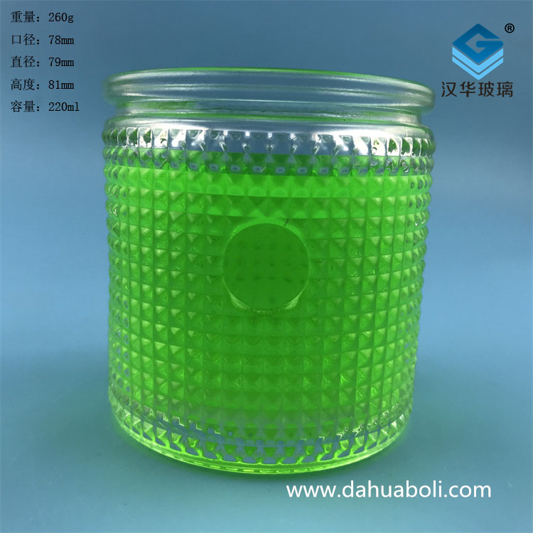 220ml圓形玻璃燭臺