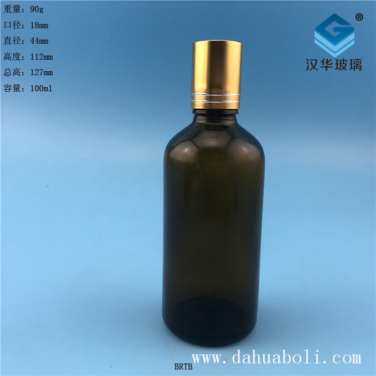 100ml茶色玻璃滾珠精油玻璃瓶