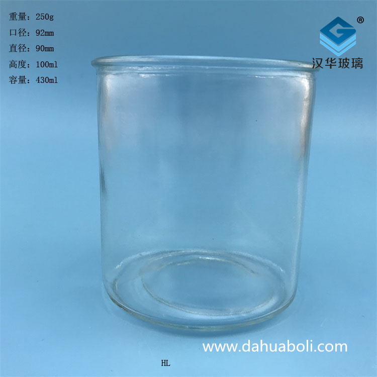 400ml直筒玻璃燭臺