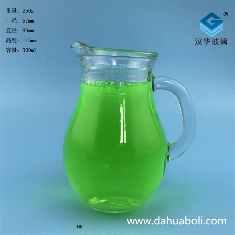 300ml帶手柄玻璃冷水壺