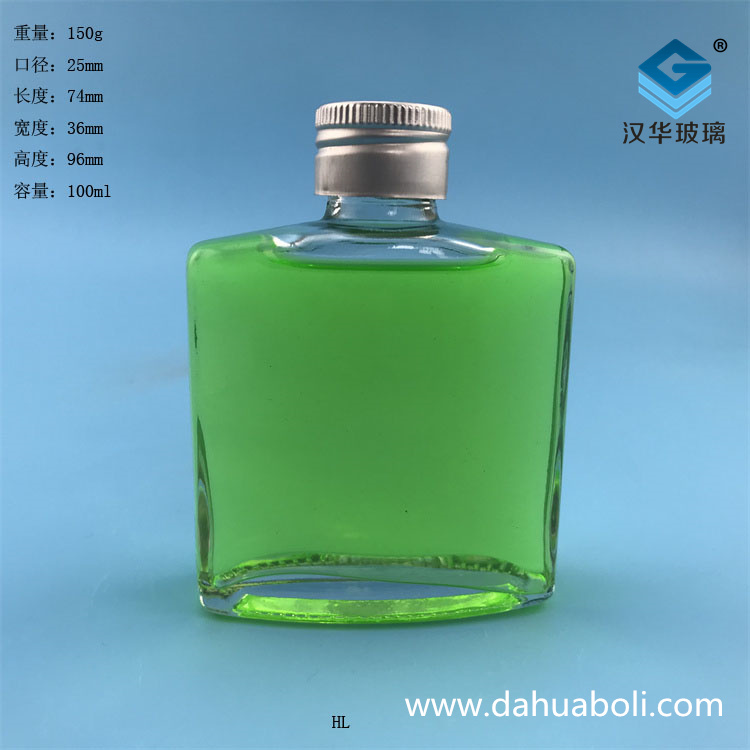 100ml長(zhǎng)方形玻璃小酒瓶