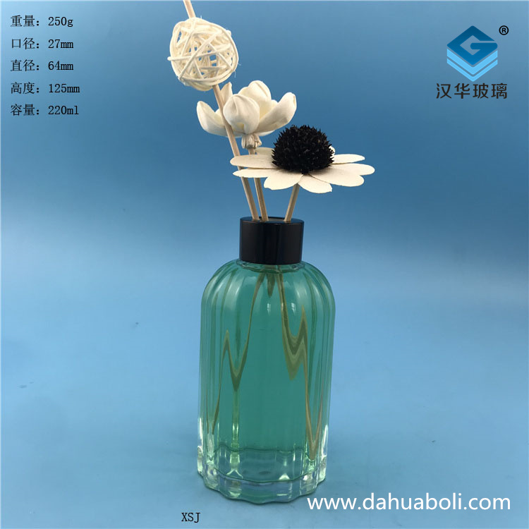220ml晶白料無(wú)火藤條玻璃香薰瓶
