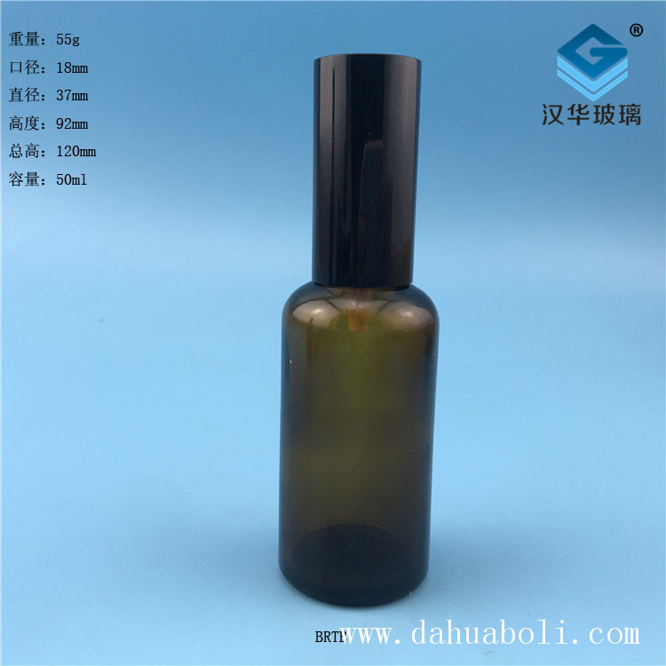 熱銷50ml茶色玻璃噴霧精油瓶