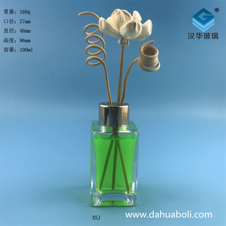 100ml長方形絲口香薰分裝玻璃瓶