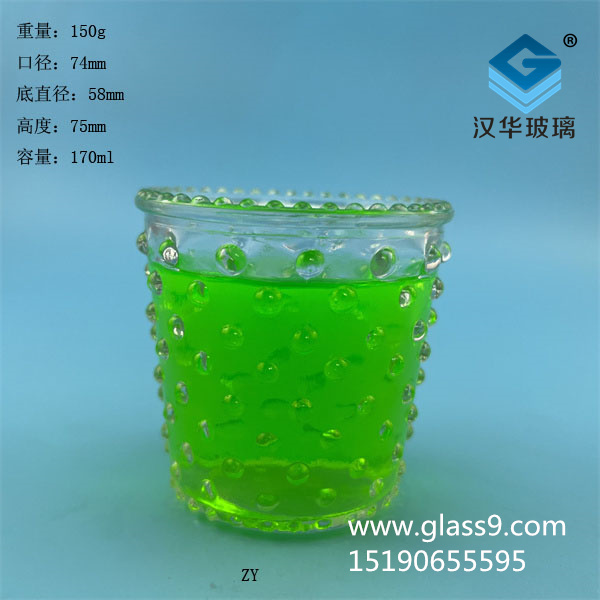 熱銷170ml麻點(diǎn)玻璃燭臺(tái)杯