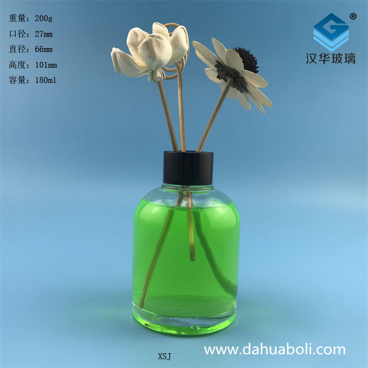 熱銷180ml絲口圓形玻璃香薰瓶