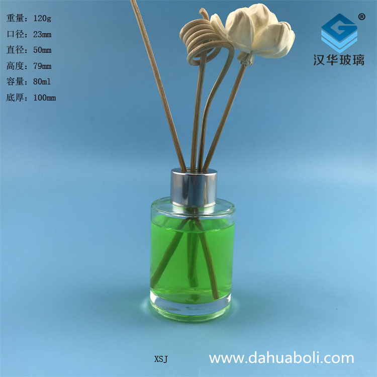 80ml絲口圓柱形玻璃香薰分裝瓶