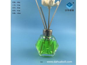 100ml多邊形香薰玻璃分裝器瓶